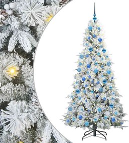 vidaXL Brad de Crăciun artificial cu ramuri articulare Alb 180 cm