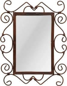 Oglinda de perete, din metal, aspect vintage, Arabesque