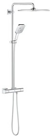 Coloana de dus crom cu baterie termostatata Grohe Rainshower Smartactive