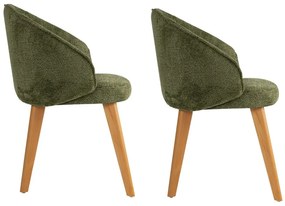 Set de scaune de sufragerie Bentley Green and DarkOak, 2 buc.