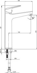 BORO Baterie pentru chiuvetă înaltă BMO_N20K