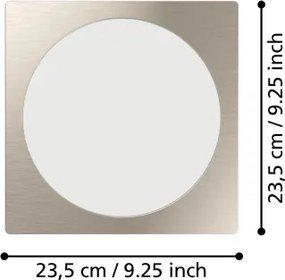 Eglo 901411 - Plafonieră LED încastrată FUEVA LED, 18,5 W, 230 V, 21,6 x 21,6 cm, crom