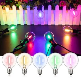 Lanț luminos colorat cu becuri LED - YARDBULBS