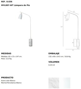 Lampadar, Lampa de podea eleganta design minimalist Marble
