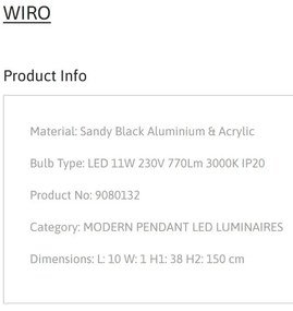 Lustra/Pendul LED stil minimalist WIRO