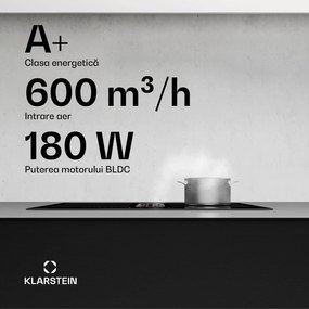Klarstein Sistem AirJet FlexPro Down Air, plită cu inducție + hotă, zonă flexibilă, funcție Booster
