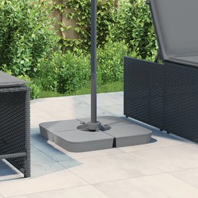 vidaXL Set bază de umbrelă soare 4 piese pentru suport cruce 100 kg PP