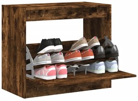 vidaXL Pantofar, stejar fumuriu, 80x42x69 cm, lemn compozit