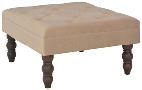 247552 vidaXL Taburet, bej, 60 x 60 x 36 cm, catifea