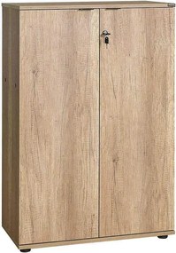 Bibliotecă Adore Rio cu 2 Uși, Cheie și 3 Rafturi, 72 x 109 x 34 cm