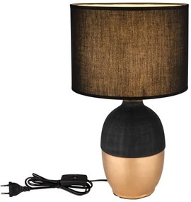 Lampă de masă VALENTINO 1xE14/40W/230V negru Globo 21627B