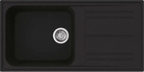 Chiuveta de bucatarie Smeg LZ150A2, 100 cm, Rezistenta la zgarieturi, Usor de curatat, Negru