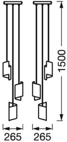 Lustră LED pe cablu dimabilă SMART+ DECOR 3xLED/8W/230V albă Wi-Fi Ledvance