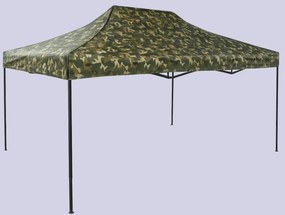 Pavilion de grădină  3x4,5m – din aluminiu, Fără pereţi laterali, Camuflaj