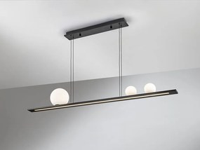Lustra LED suspendata design modern Mila negru