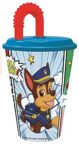 Patrula Cățelușilor Pahar Comic cu pai, plastic 430 ml