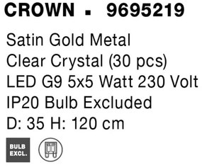 Lustra suspendata eleganta design modern Crown 35cm
