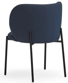 Set de scaune de sufragerie albastru închis 2 buc. tapițat Mogi – Teulat