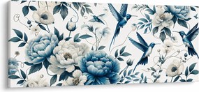 Tablou - Colibri cu flori (120x50 cm)