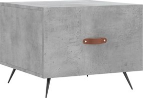 vidaXL Măsuță de cafea, gri beton, 50x50x40 cm, lemn compozit