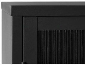 Vitrină neagră din metal 111x140 cm Bronco – Unique Furniture