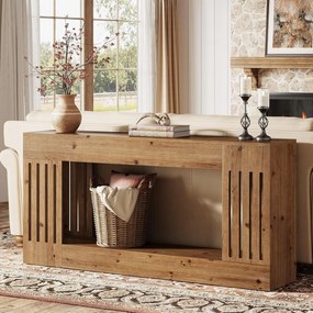 MAM40 - Masa Consola, 160 cm, masuta hol cu raft, living, dining, dormitor - Maro