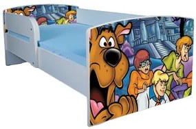 Pat 2-12 ani unisex cu Scooby Doo cu sertar si saltea inclusa 160x80 cm ptv1661