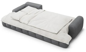 Colțar gri extensibil/cu spațiu de depozitare (cu colț pe partea stângă/cu șezlong) Linz – Cosmopolitan Design