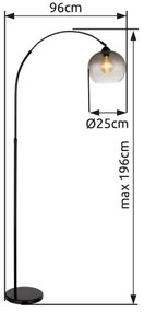 Lampadar Globo 58227BS NEWCASTLE 1xE27/60W/230V