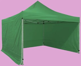 Cort pliabil 4×4 m – hexagonal din aluminiu, Verde