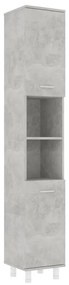 802628 vidaXL Dulap de baie, gri beton, 30 x 30 x 179 cm, lemn prelucrat