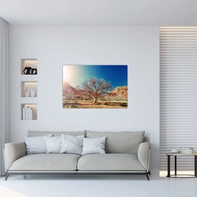 Tablou cu cu copac în deșert (90x60 cm)