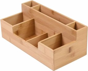 Organizator pentru birou, bambus, 30 x 15 x 11 cm.