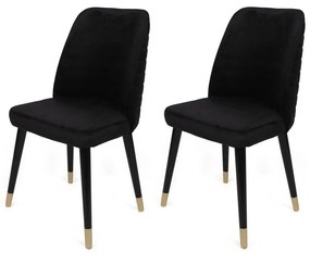 Set de scaune de sufragerie Hugo Black and Black,2 buc.