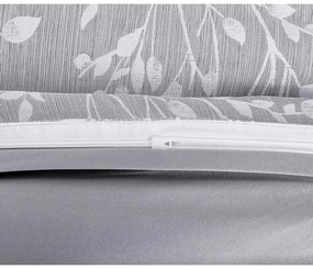 Lenjerie de pat gri din jacquard pentru pat de o persoană 140x200 cm Boston – My House