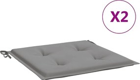 vidaXL Perne scaune grădină 2 buc. gri 40x40x4 cm țesătură Oxford