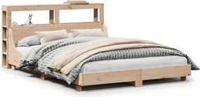 vidaXL Cadru de pat fără saltea, 120x200 cm, lemn masiv pin