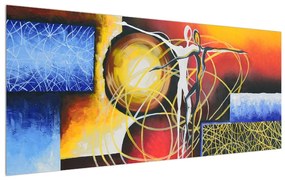 Tablou abstract cu dansatori (120x50 cm), în 40 de alte dimensiuni noi