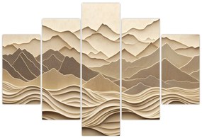 Tablou - Linii Montane 3D (150x105 cm)