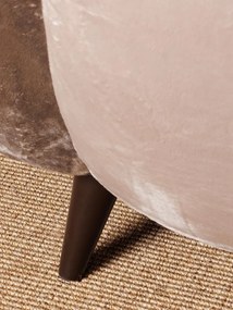 Canapea premium din catifea taupe, 3 locuri, „Mercurio”