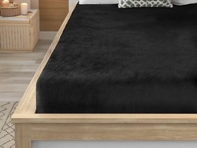 Cearsaf Cocolino microplus cu elastic SOFT 180x200 cm negru
