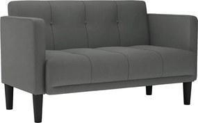 vidaXL Canapea loveseat, gri închis, 111 cm, textil
