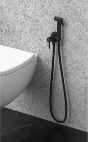 Dus igienic cu baterie Rubineta Ultra monocomanda finisaj negru mat