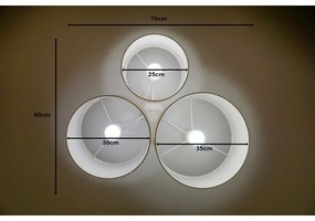 Duolla - Plafonieră ROLLER TRIO 3xE27/60W/230V alb/auriu
