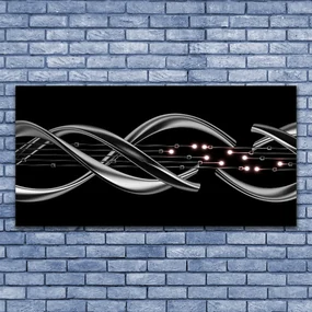 Tablou pe panza canvas Abstract Art Argintiu Negru