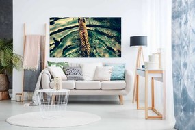 Tablou canvas Tigrul in apa - 80x50cm
