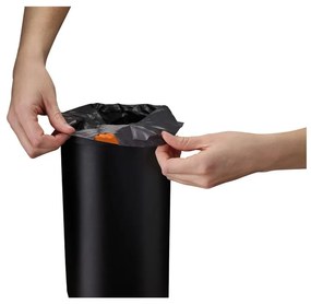 Coș de gunoi negru mat cu pedală din oțel 5 l EasyStore Luxe – Joseph Joseph