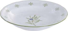 Farfurie adânca stil Mediterraneean verde , din portelan , "Oliv"