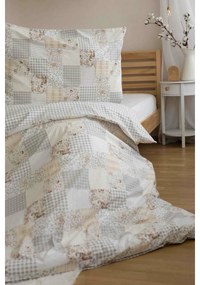 Lenjerie de pat din bumbac Jerry Fabrics Patchworkbej , 140 x 200 cm, 70 x 90 cm