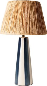 Lampa de masa, cu abajur din rafie, H54cm, Antibes